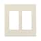 Leviton Leviton Decora Plus Almond 2 gang Polycarbonate Decorator Screwless Wall Plate 1 pk 80309-T - alternate 2